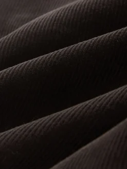 Chocoladebruin - Corduroy broek met wijde pijpen