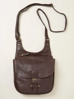 Chocoladebruin - FatFace Oiled Crossbodytas
