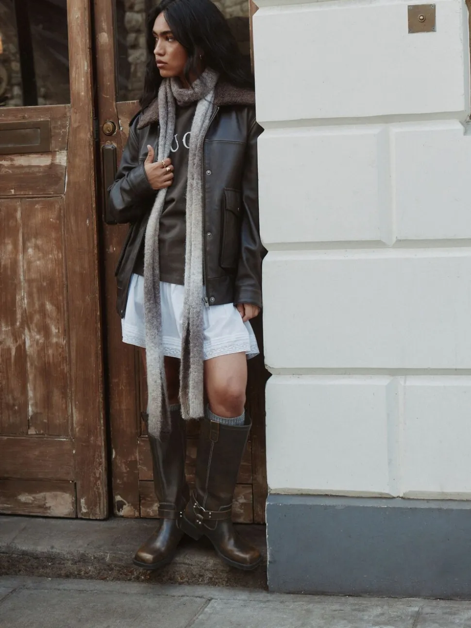 Chocoladebruin - Forever Comfort® Knee High Biker Boots