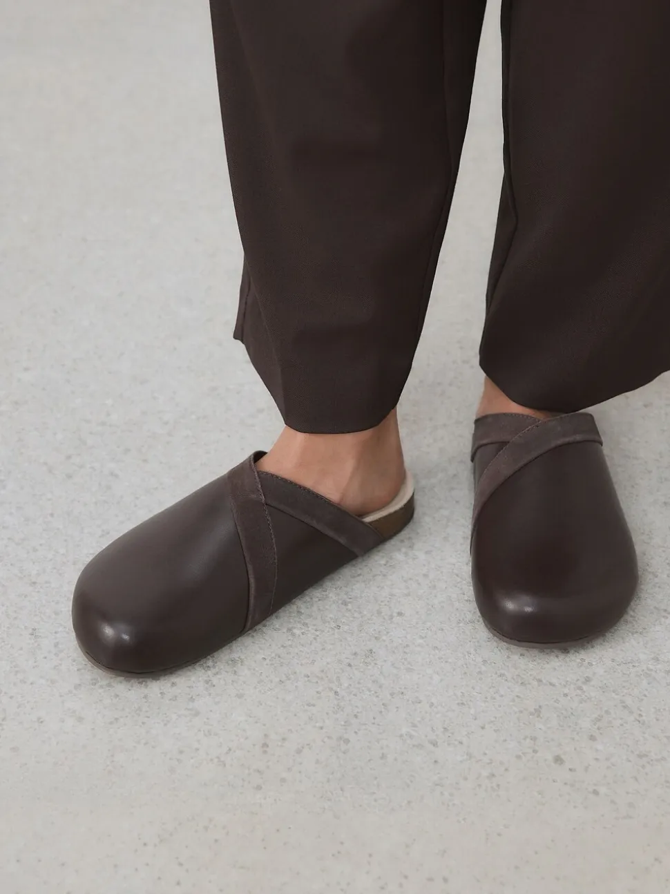 Chocoladebruin - Forever Comfort Leather Clean Footbed Clogs