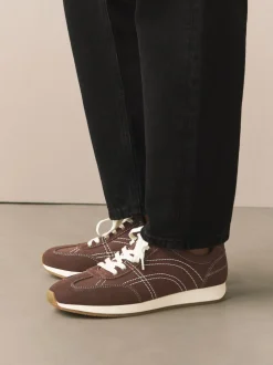 Chocoladebruin - Forever Comfort® Paneled Lace Up Trainers