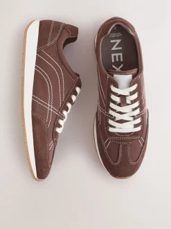 Chocoladebruin - Forever Comfort® Paneled Lace Up Trainers