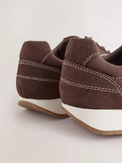 Chocoladebruin - Forever Comfort® Paneled Lace Up Trainers