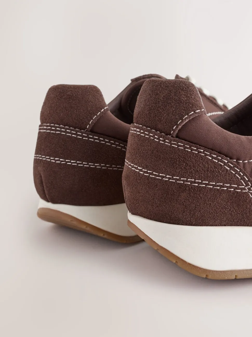 Chocoladebruin - Forever Comfort® Paneled Lace Up Trainers