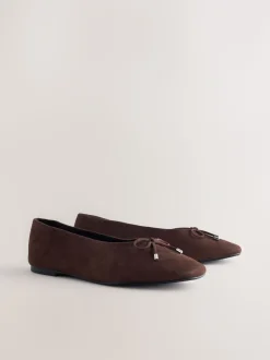 Chocoladebruin - Forever Comfort® Suede High Cut Ballet Flats