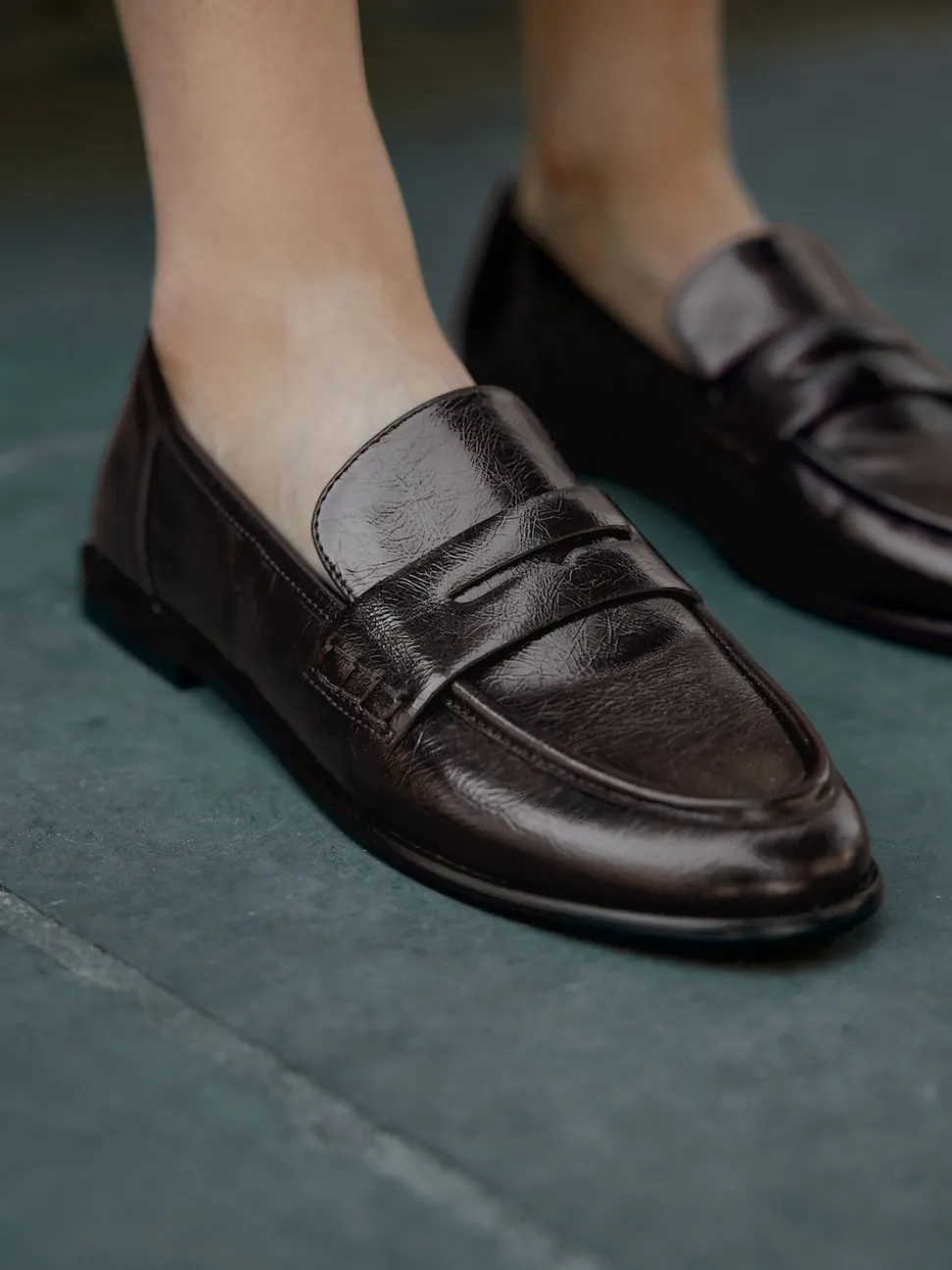 Chocoladebruin - Forever Comfort® Penny loafers met ronde neus