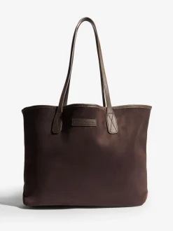 Chocoladebruin - Friends Like These Faux Suede Soft Tote Bag