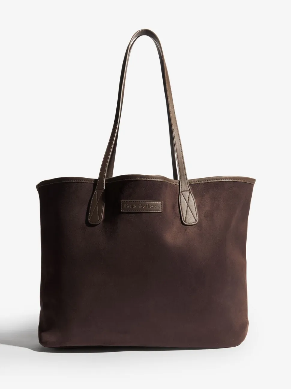 Chocoladebruin - Friends Like These Faux Suede Soft Tote Bag