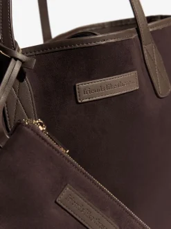 Chocoladebruin - Friends Like These Faux Suede Soft Tote Bag