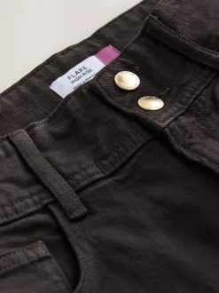 Chocoladebruin - High Rise Stretch Flare Jeans