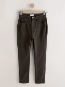Chocoladebruin - Hourglass Mid Rise Skinny Jeans