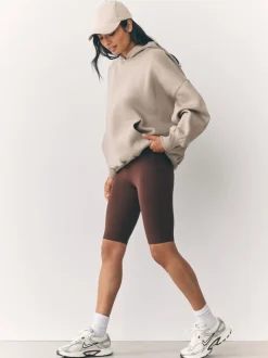 Chocoladebruin - Jersey fietsshort