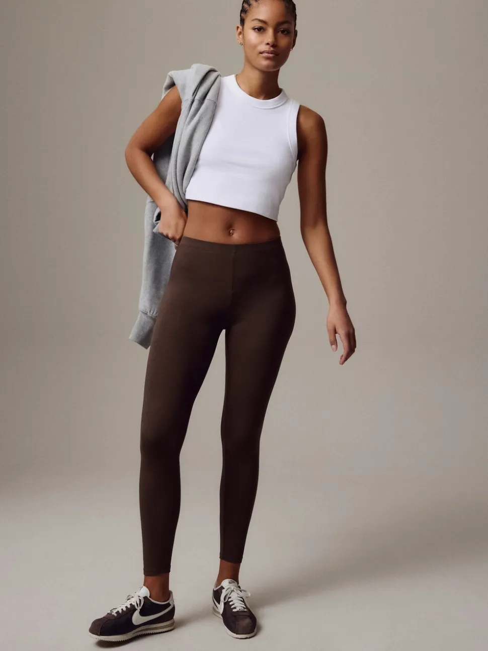 Chocoladebruin - Lange legging