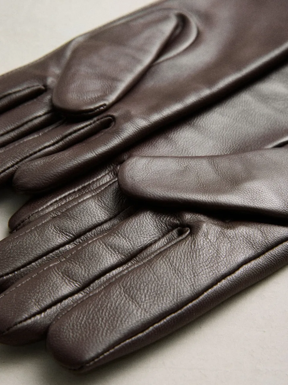 Chocoladebruin - Leren handschoenen