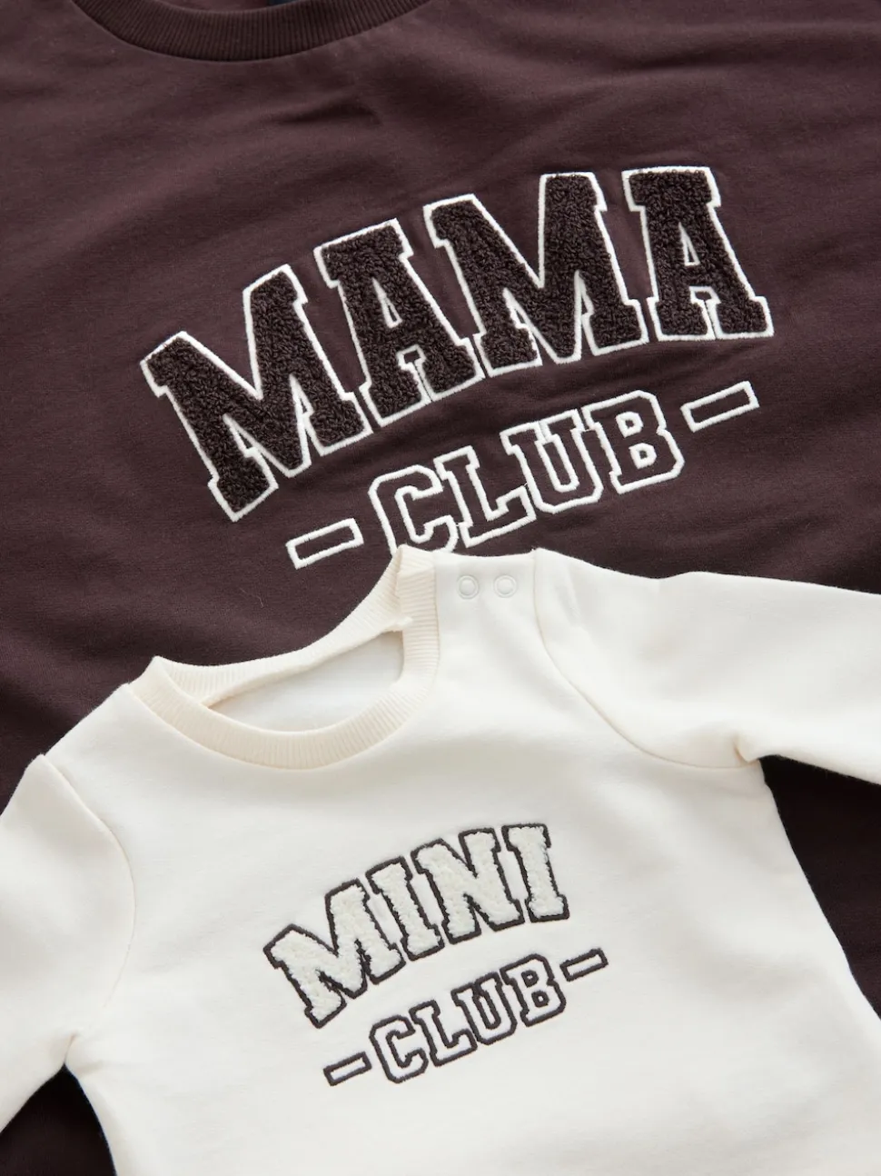 Chocoladebruin - Maternity Mini Me Sweatshirt Set