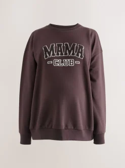Chocoladebruin - Maternity Mini Me Sweatshirt Set
