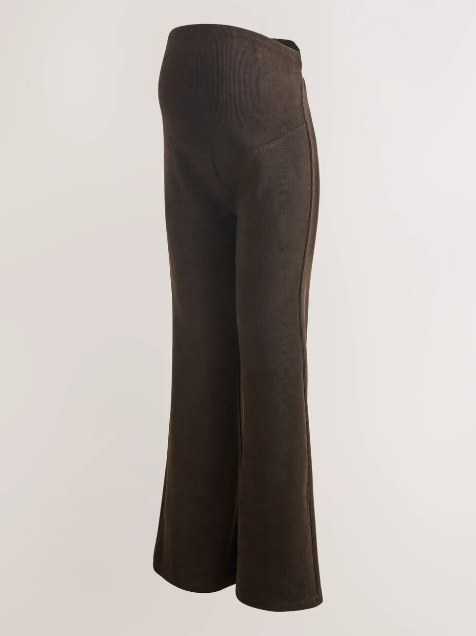 Chocoladebruin - Maternity Cord Flare Trousers