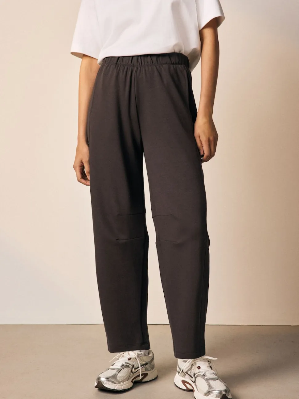 Chocoladebruin - Premium zware Slinky Barrel jeans Joggingbroeken