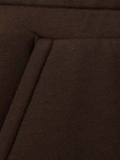Chocoladebruin - Reiss Bernie Premium Interlock Wide-Leg Joggers
