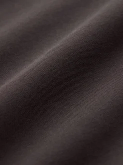 Chocoladebruin - Relaxte pasvorm zware lange hoodie