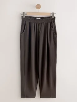 Chocoladebruin - self. Barrell Leg Joggers