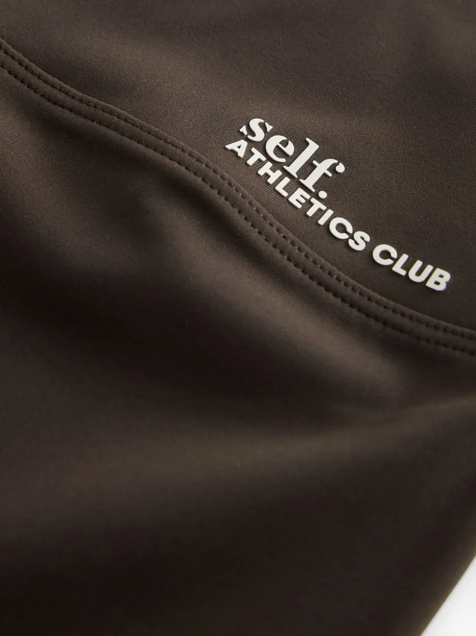 Chocoladebruin - self. Legging met hoge taille