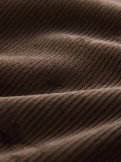 Chocoladebruin - Soft Feel Cord Wide Leg Trousers