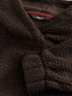 Chocoladebruin - Soft Teddy Borg Longsleeve Hoodie