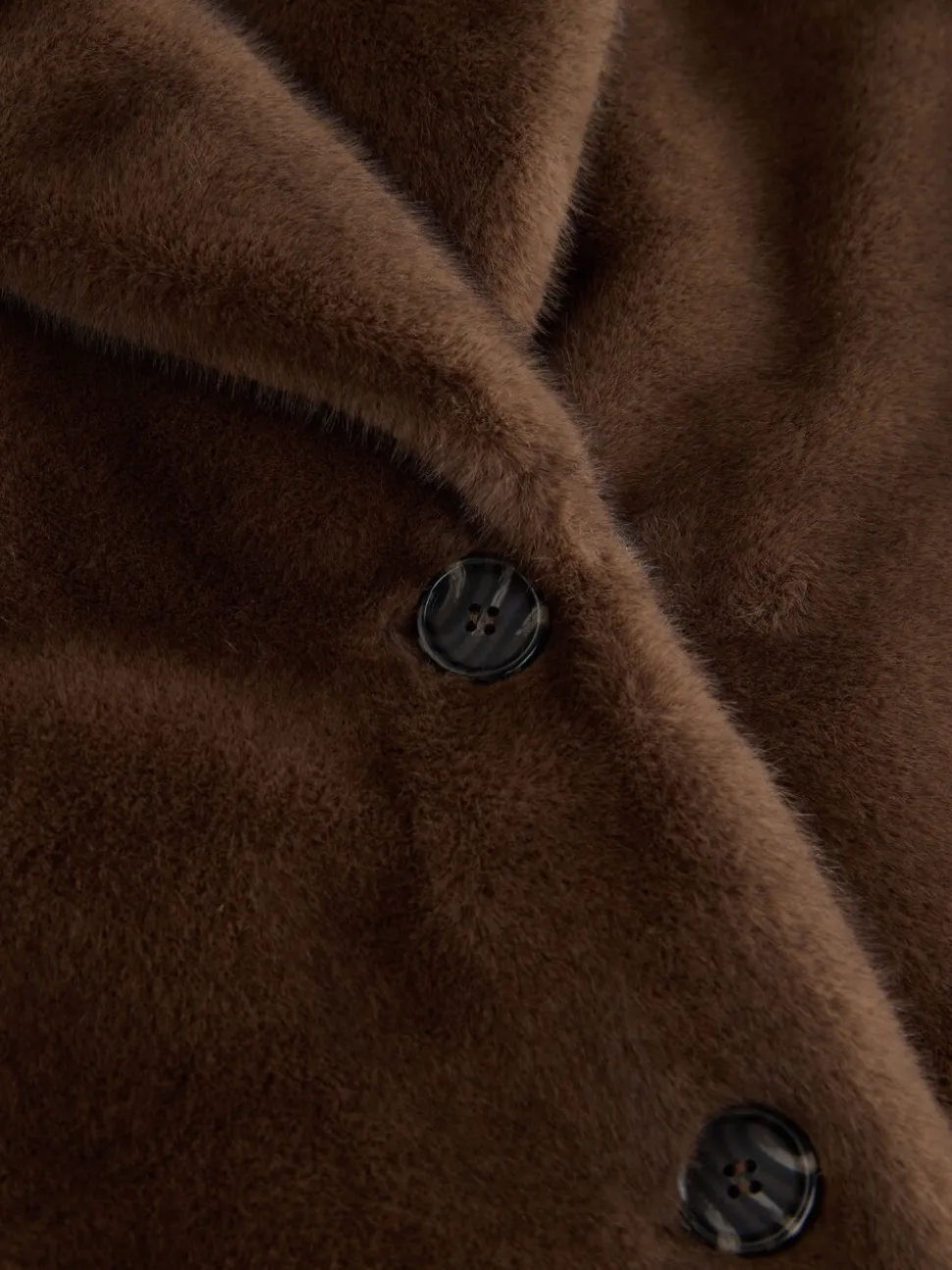 Chocoladebruin - Tabitha Simmons X Next Premium Long Faux Fur Coat