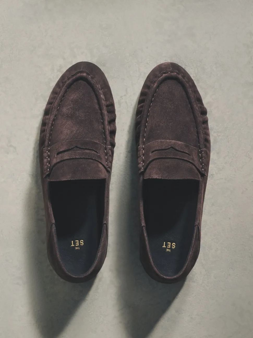 Chocoladebruin - The Set Premium Suede Loafers