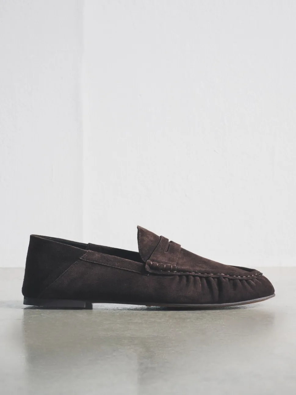 Chocoladebruin - The Set Premium Suede Loafers