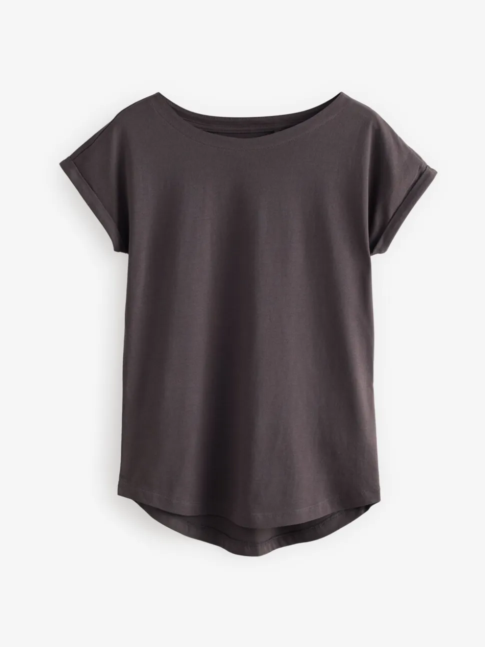 Chocoladebruin - T-shirt met kapmouwtjes