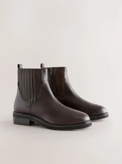Chocoladebruin leer - Forever Comfort® Chelsea Boots