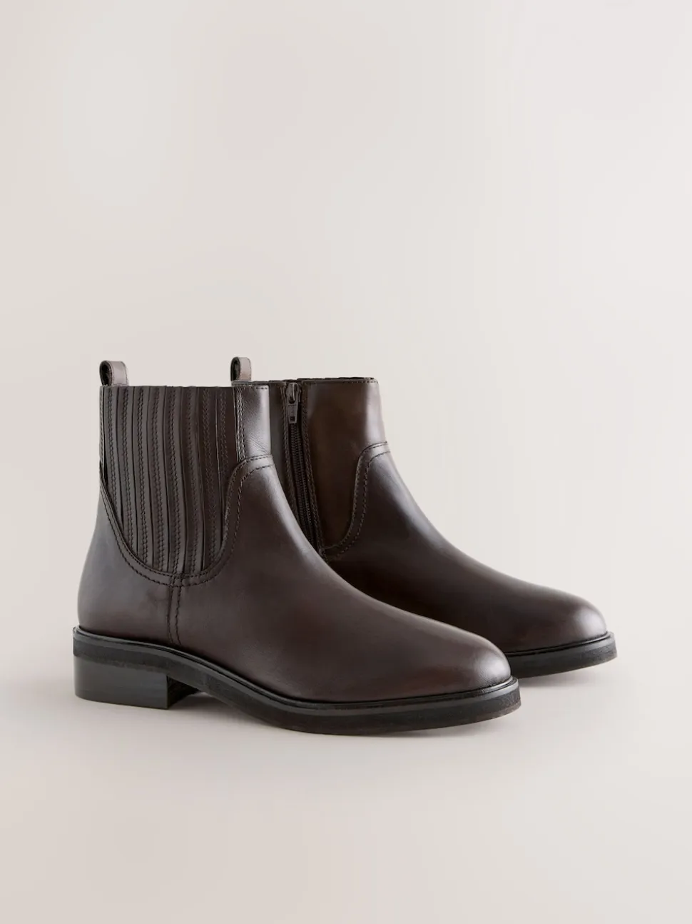 Chocoladebruin leer - Forever Comfort® Chelsea Boots