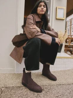 Chocoladebruin suède - Forever Comfort® Chelsea-enkellaarzen