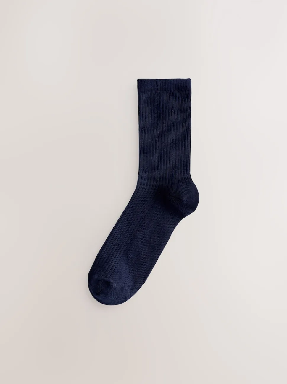 Chocoladebruin/blauw - 4 Paar geribbelde enkelsokken