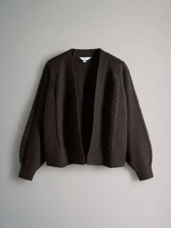 Chocoladebruin/marineblauw - The Set 2 Pack Knitted Cable Cardigans