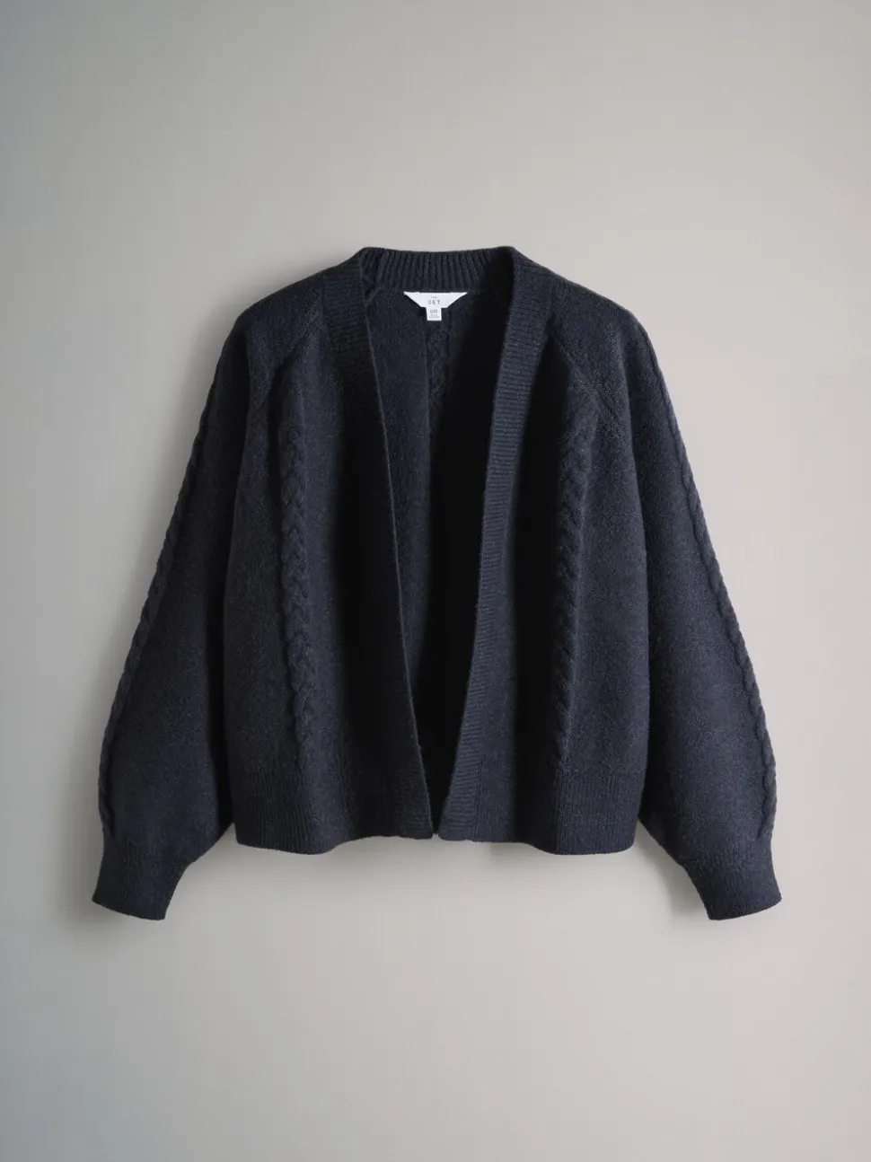 Chocoladebruin/marineblauw - The Set 2 Pack Knitted Cable Cardigans