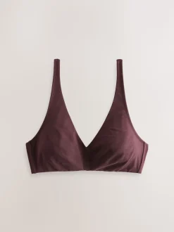 Chocoladebruin/Roze/Crème - Katoenmix ultiem comfort beha's verpakking van 3