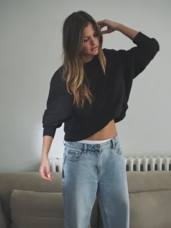 Chocoladebruin/Steen - The Set 2 Pack Bubble Hem Sweatshirts