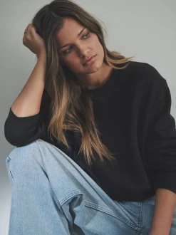 Chocoladebruin/Steen - The Set 2 Pack Bubble Hem Sweatshirts