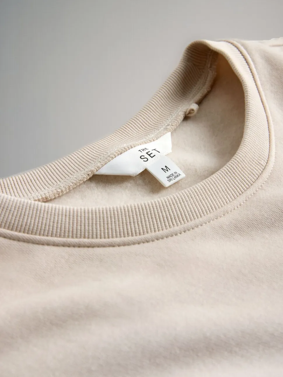 Chocoladebruin/Taupebruin/Crème - The Set set van 3 ruimvallende sweatshirts met ronde hals