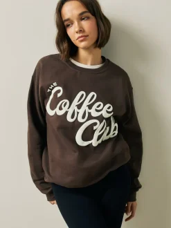 Chocolate Brown Coffee Club - Sweatshirt