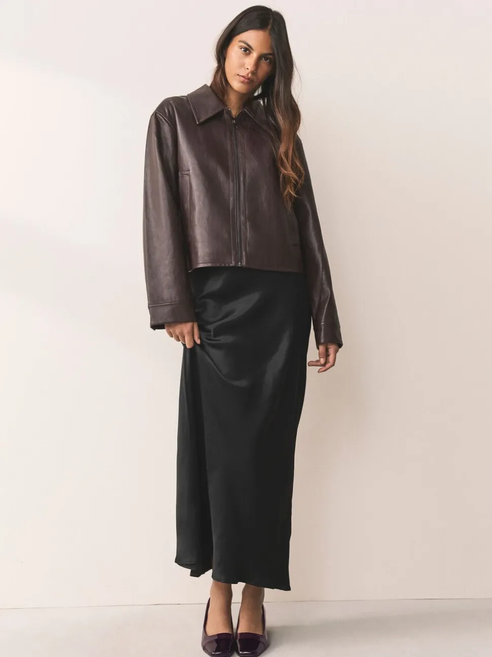 Chocolate Brown Patent - Forever Comfort® Toe Cap Low Block Court Heels