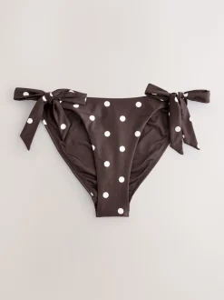Chocolate Brown/Cream Spot - Bikinibroekjes