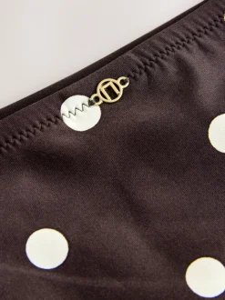 Chocolate Brown/Cream Spot - Bikinibroekjes