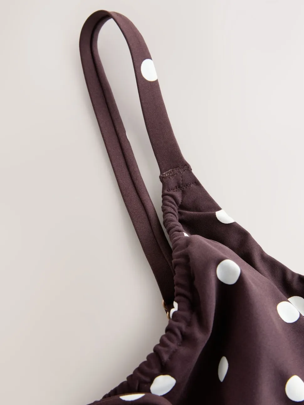 Chocolate Brown/Cream Spot - DD+ bikinitop zonder vulling met beugel