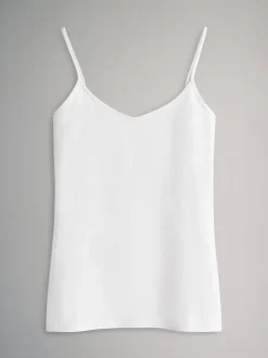 Chocolate Brown/Cream/White/Blues - The Set 7 pakken dunne bandvest Tops