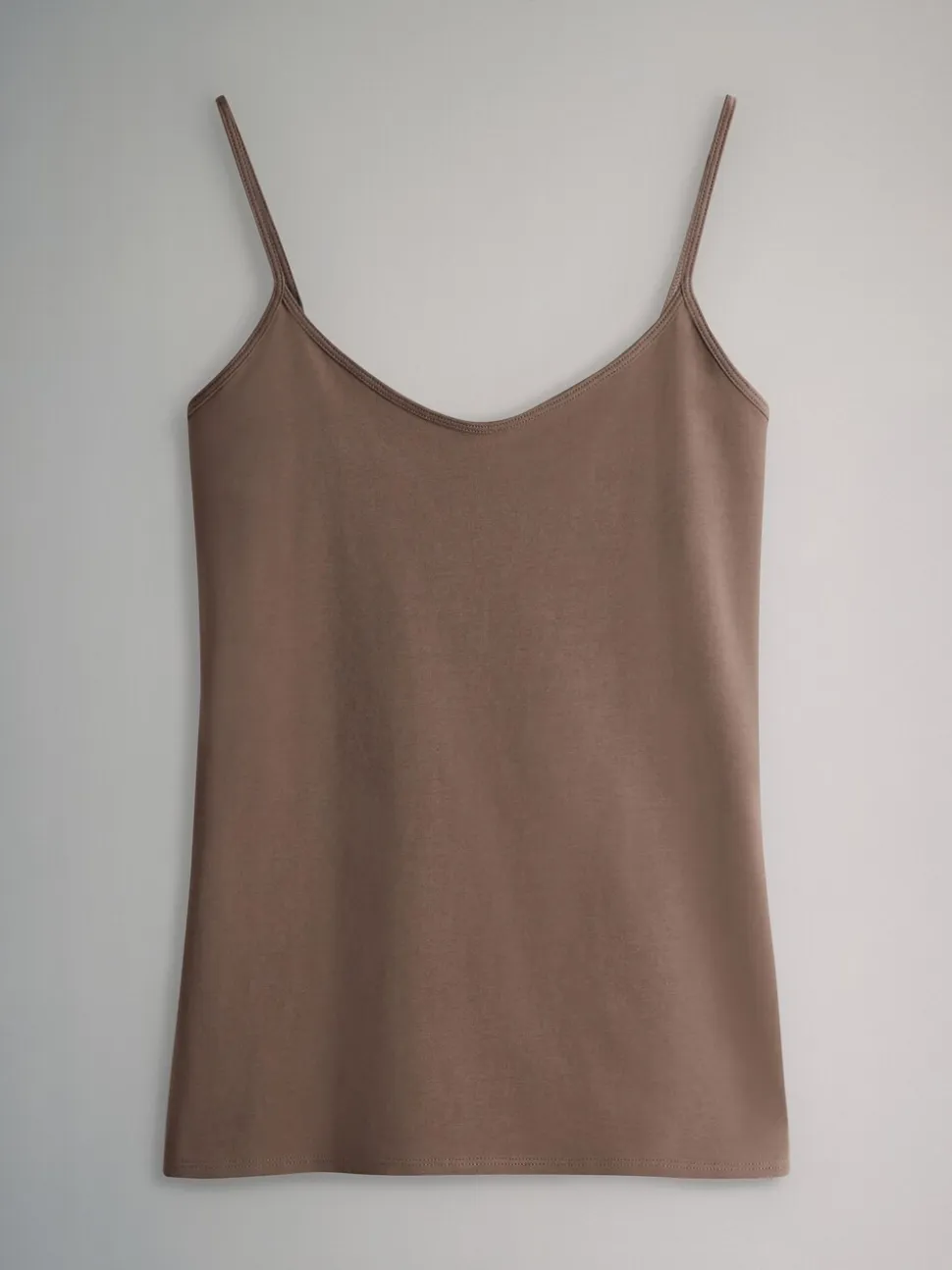 Chocolate Brown/Cream/White/Blues - The Set 7 pakken dunne bandvest Tops