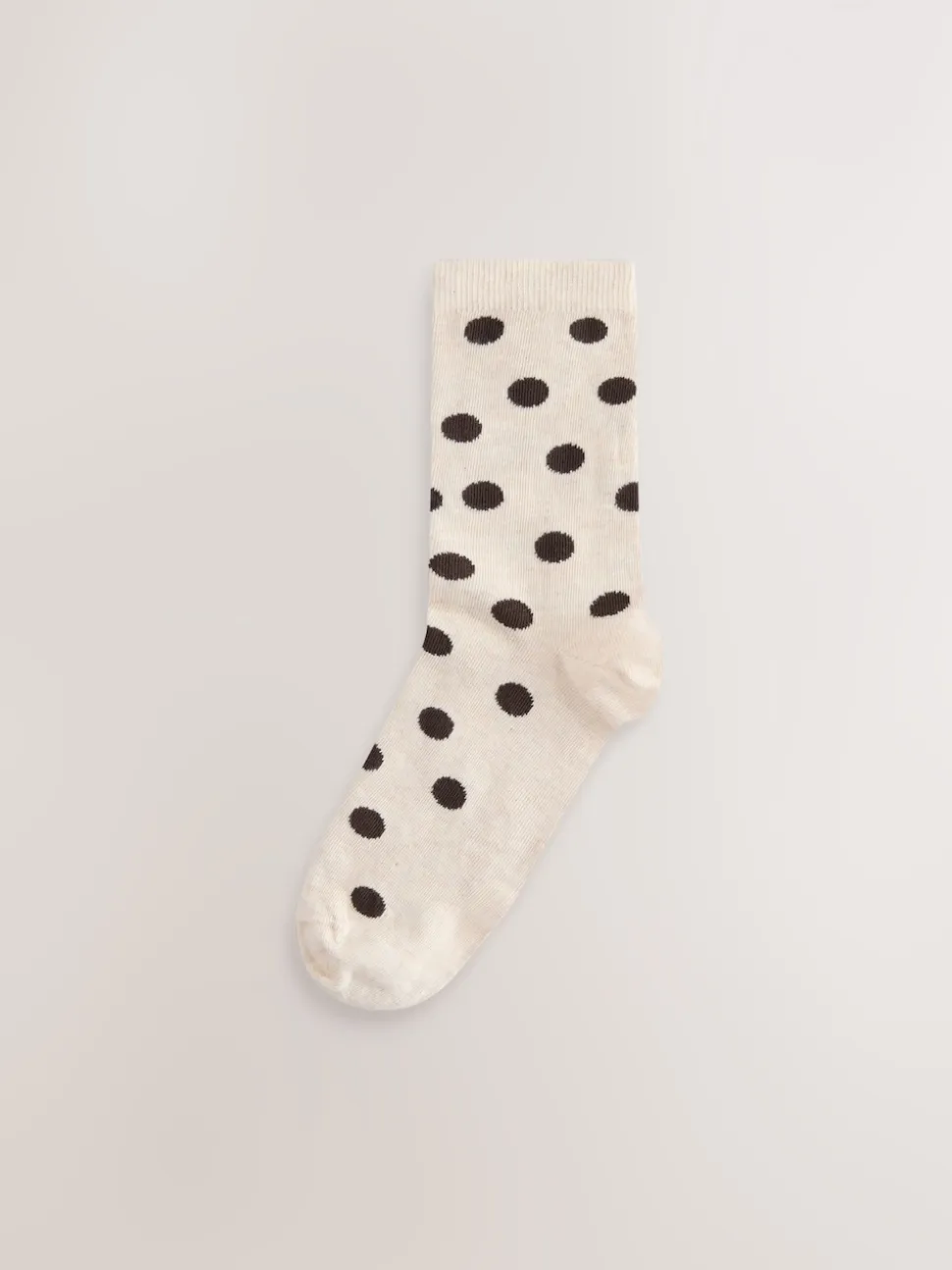 Chocolate Brown/White Spot - Set van 5 paar enkelsokken
